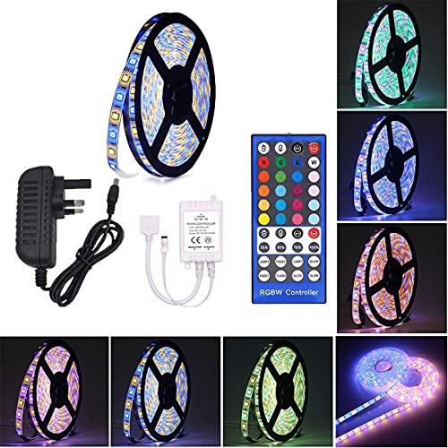 Tira LED RGBWW 5m con control remoto y adaptador 12V 3A miniatura 1