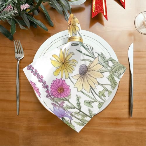Servilletas de Tela Wild Flower Set x6 miniatura 2