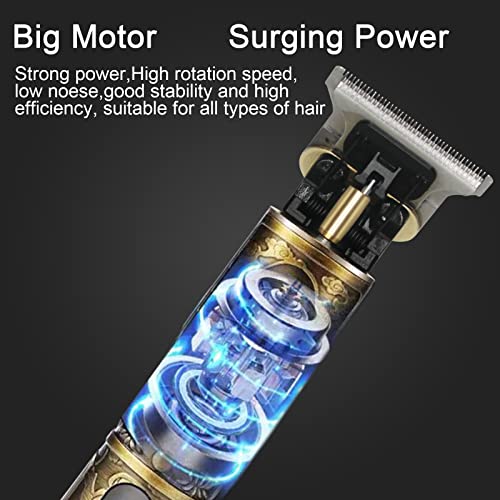 Hair Clippers Trimmer For Men,Hair Beard Body Arm Professional Electric T Blade Liners Outline Edgers Shaver 0Mm Bald Zero Gap Grooming Kit Led Low Noise Cordless Rechargeable With Guide Combs(Gold) #TOP2