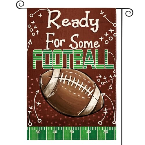 AVOIN colorlife Ready For Some Football Garden Flag 12x18 Inch Double Sided, The Big Game Sport Yard Outdoor Flag