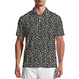 UOER Funny BBQ Golf Polo Shirts for Men Meat Grilling Golf Shirts Short Sleeve Quick Dry Moisture Wicking Performance Polos