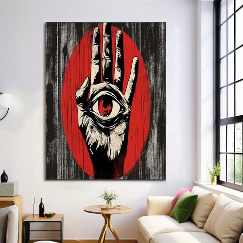 Lienzo pintura poster de manos contra paredes vacías, formato vertical de 60x90cm sin marco
