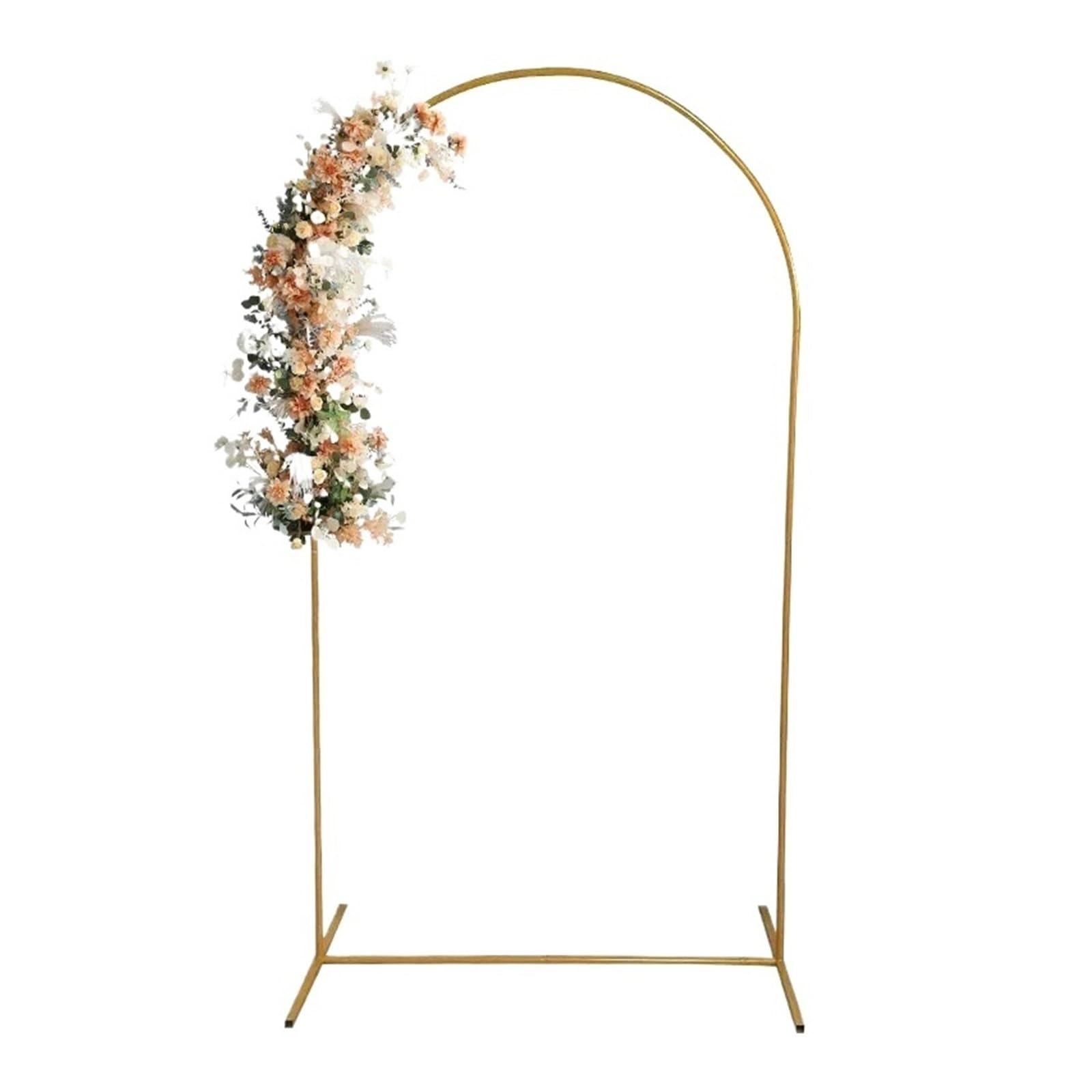 HNULGVI Wedding welcome sign stand Gold Wedding Arch Stand, Party Decor Balloon Frame(4FT 50x120cm)