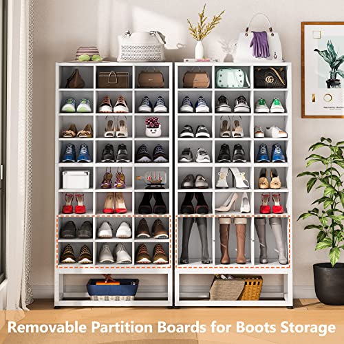 Tribesigns Shoe Cabinet, 8-Tier Shoe Rack Organizer With 24 Open Cubbie, 24 Pair Shoe Storage Cabinet With Adjustable Shelves, Freestanding Shoes Storage For Entryway, Living Room, Closet, Garage #TOP3