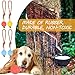 4 Stück Ball mit Schnur Hund, ø 5/30 cm Wurfball am Seil Naturkautschuk, Hundespielzeug Ball mit Seil extrem Weite Würfe, Hundeball Snackball, Hundebälle Kleine Hunde, Große Hunde (Rot Gelb Blau)