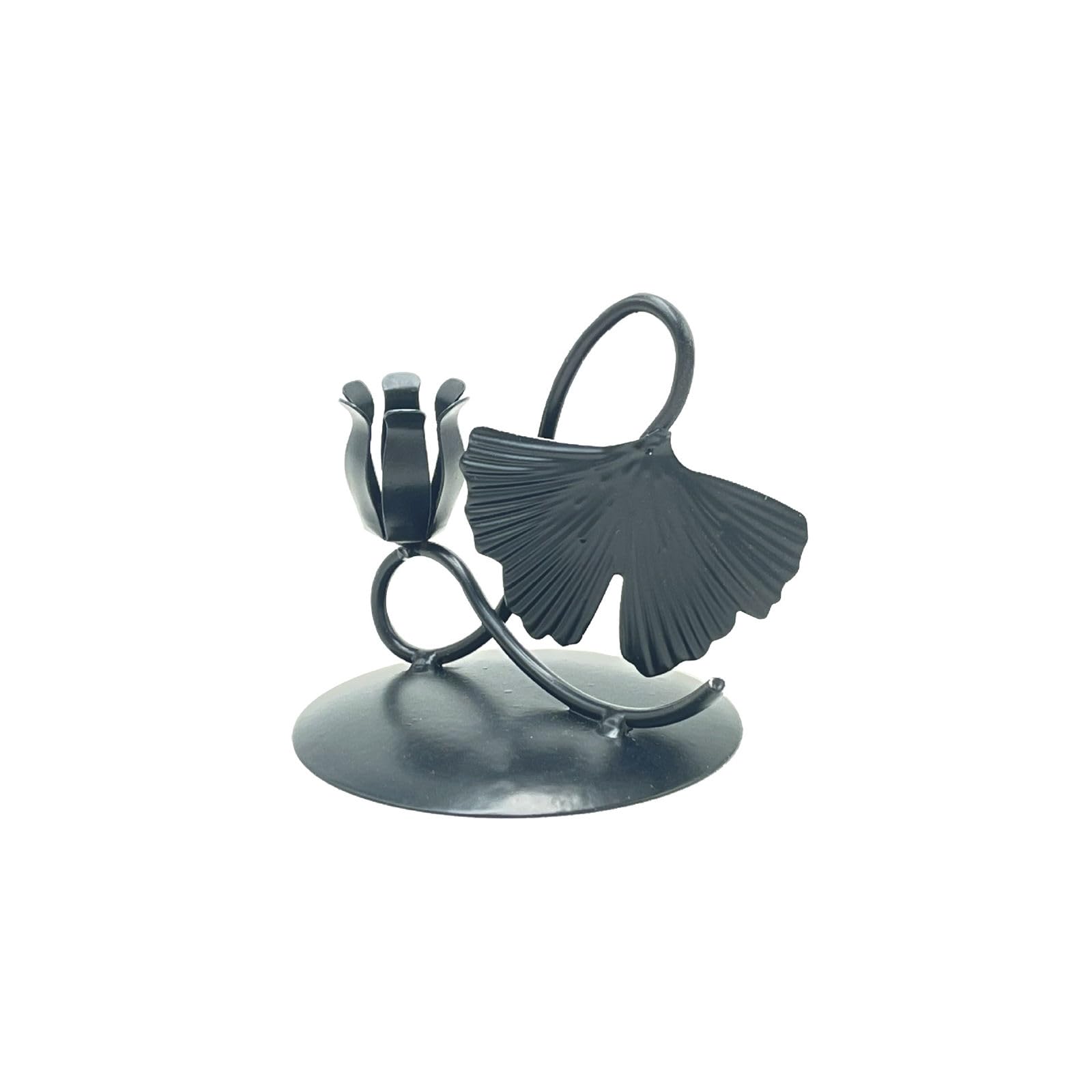 Ginkgos Wrought Iron Wedding Table Candlestick Decorations Home Candlelights Dinner Metal Holder Ginkgos Candlestick