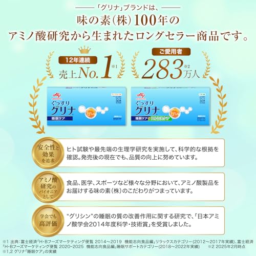 味の素 グリナ 睡眠ケア 6本入袋 の商品画像 2