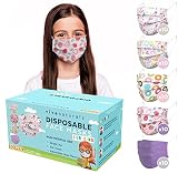 Kids Disposable Face Masks (50 Individually Wrapped Masks), Non-Medical Girls Face Masks Made With w
