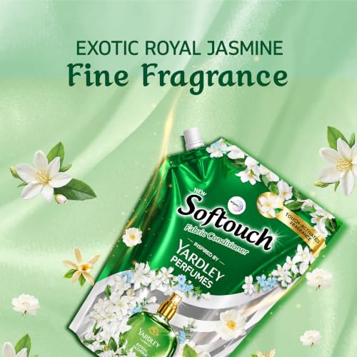 Image of Softouch Yardley Royal Jasmine 1.9 Ltr Fabric Conditioner | Long lasting fragrance for clothes