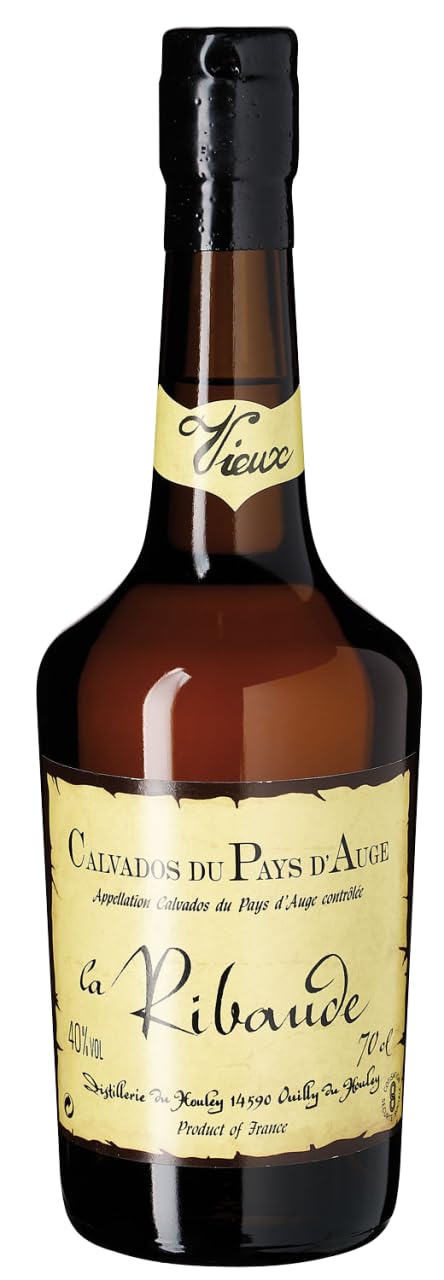 Calvados La Ribaude Vieux 40° Vol. über 5 Jahre im Barrique gereift von Distillerie du Houley (1 x 0,7l), exzellenter Calvados aus der Normandie