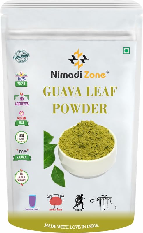 Guava leaves Powder | Psidium Guajava | Guava leaf | Amrood Patti Powder - 100 GM By Nimadi Zone