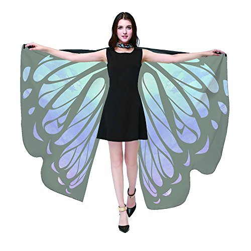 Xale feminino com asas de borboleta capa de fada feminina para fantasias de Halloween (A9, UM TAMANH