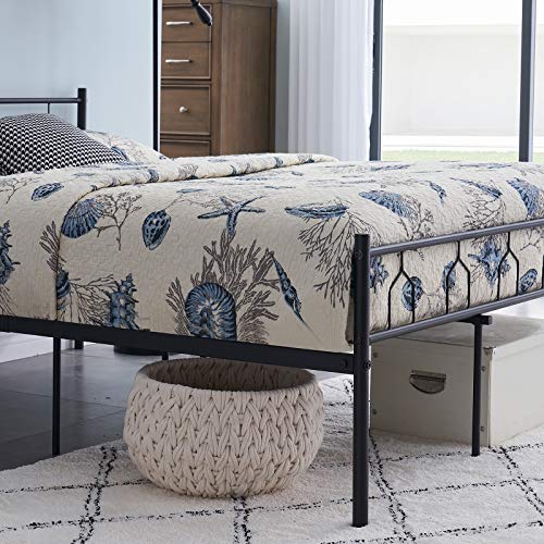 Metallbett Symylife 140 x 190 cm mit Lattenrost und Kopfteil