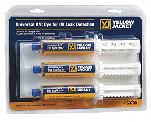 Yellow Jacket 69700 6-pack Universal A/C Dye for UV Leak Detection
