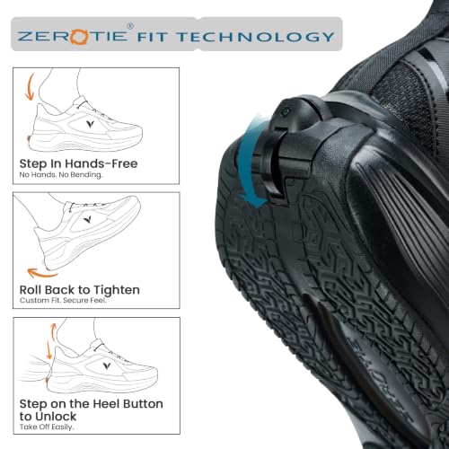 Image of uupalee World's First Adjustable Hands Free Shoes for Women Men - Self Lacing Walking Shoes with Innovative Design, No-Tie Laces, No-Bend Convenience, Slip on & Slide & Go