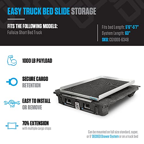CARGOGLIDE CG1000-6348-CGL Slide Out Truck Bed Tray (1000 lb Capacity Fits (2001-2014) Tundra Crew Max and Ram 1500with RamBox) - Thumbnail 2