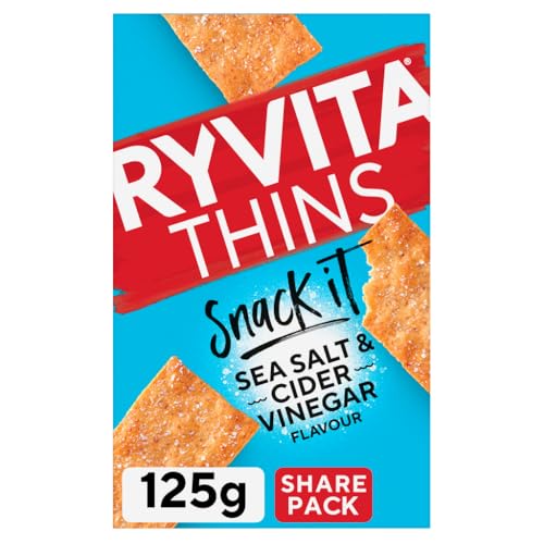 Ryvita Thins Snack It Sea Salt And Cider Vinegar Flavour 125g