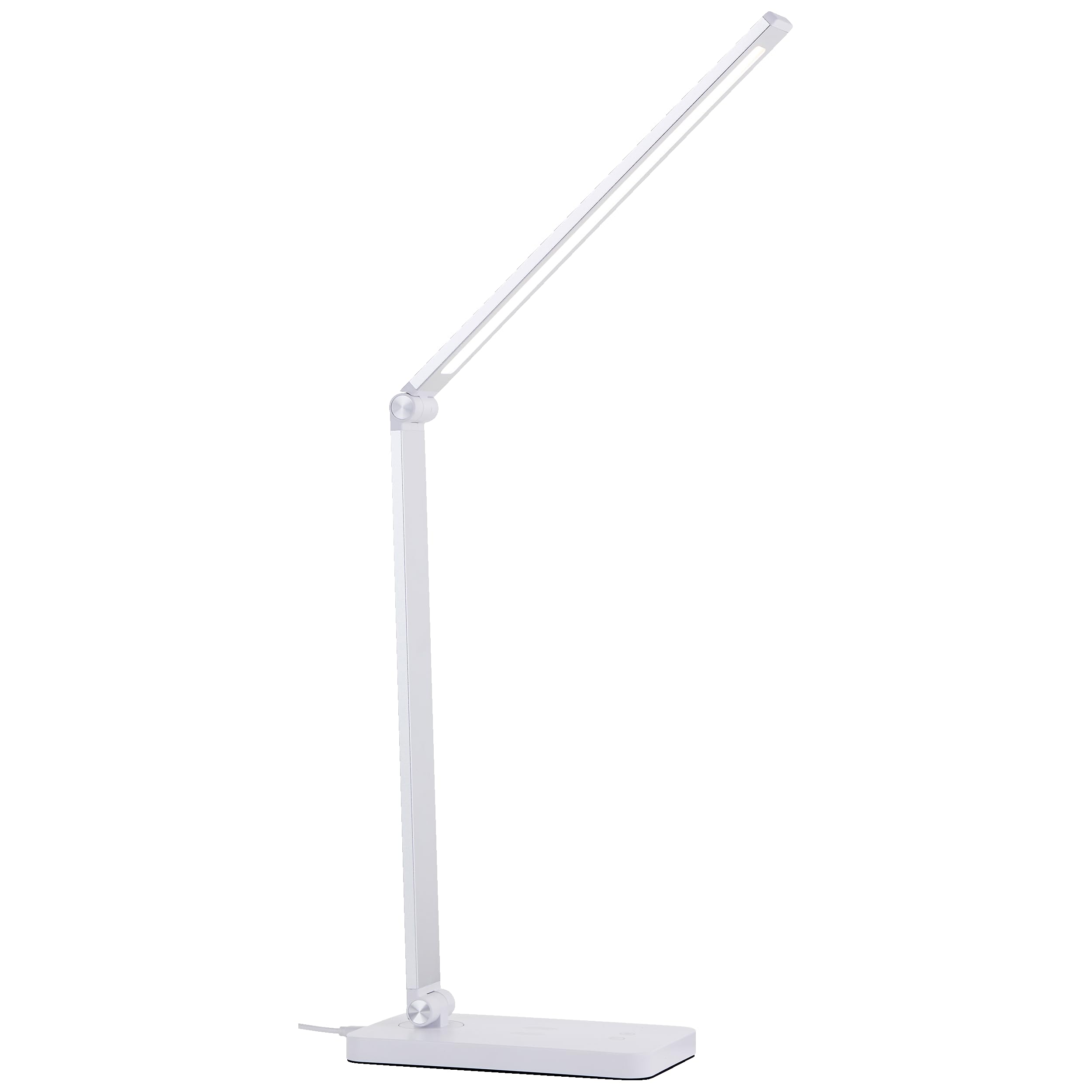 Lightbox Lampada da tavolo LED con CCT (2700-6500 K) e ricarica wireless e | Lampada da tavolo LED, ricarica wireless, dimmer a 3 livelli, USB, CCT, bianco