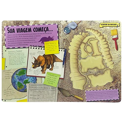 Desenterre Um dinossauro Tricerátopo