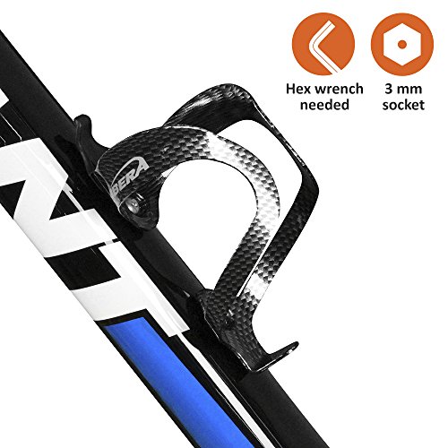 Ibera Bike Water Bottle Holder, Quick Access Water Bottle Holders for Bike with Firm Grip, Lightweight Aluminum Cage, Fits Standard & Oversized Bottles, Stylish Easy Mount Bikes Bottle Holder