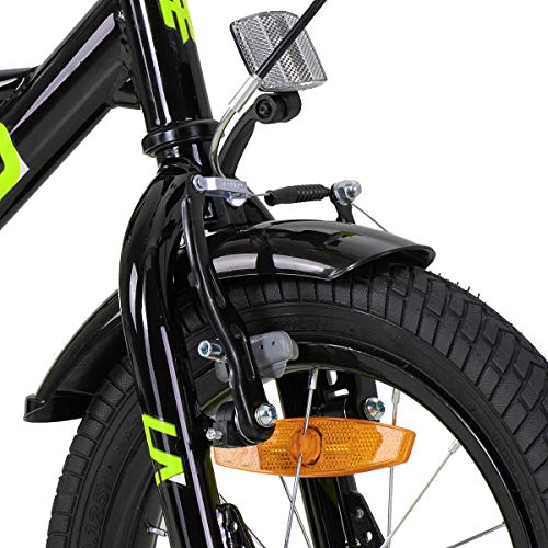 HILAND Adler 12 14 16 Zoll Kinderfahrrad für Jungen 2 3 4 5 6 7 Jahre mit Stützrädern Handbremse Rücktrittbremse… – Bild 5