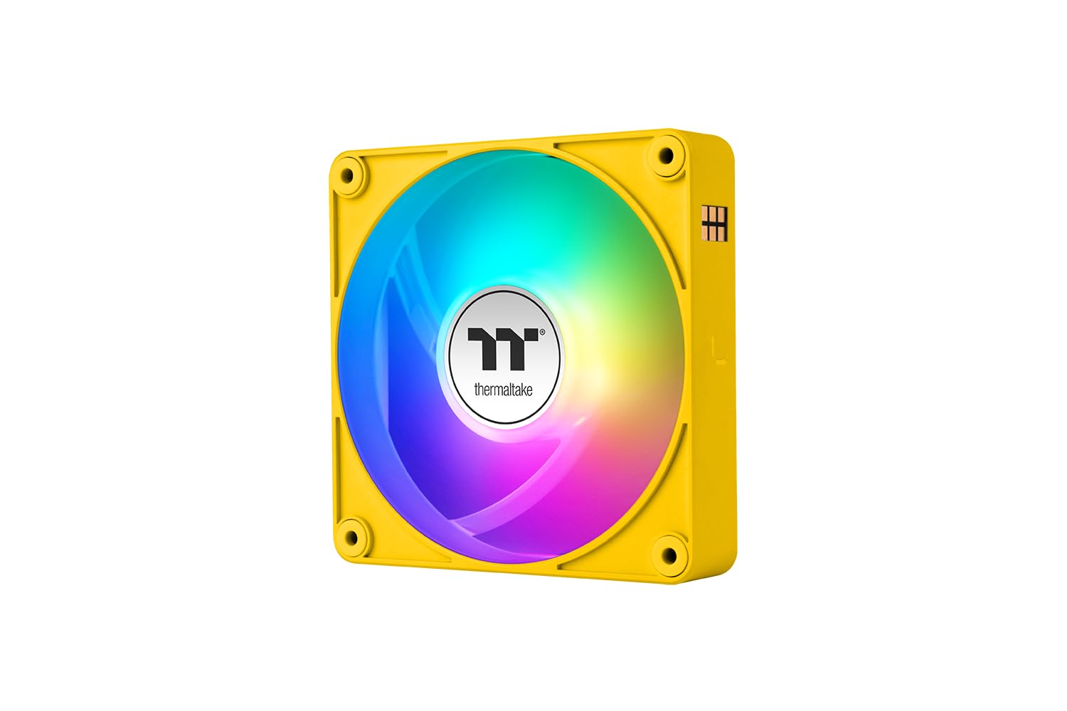 Thermaltake CT140 EX ARGB Sync | 140mm | 3er-Pack | MagForce 2.0 Magnet-Daisy-Chain | PWM 500–1800 U/min | 9 Addressable LEDs | 5V Mainboard Sync | Hydraulic Bearing | sehr leise | Bumblebee (Gelb)