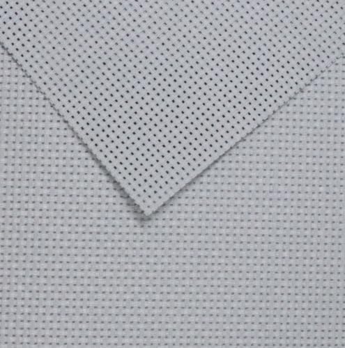 Image of KCS 19 inch x 28 inch(48cmx72cm) 11CT Counted Cotton Aida Cloth Cross Stitch Fabric (Light Grey)