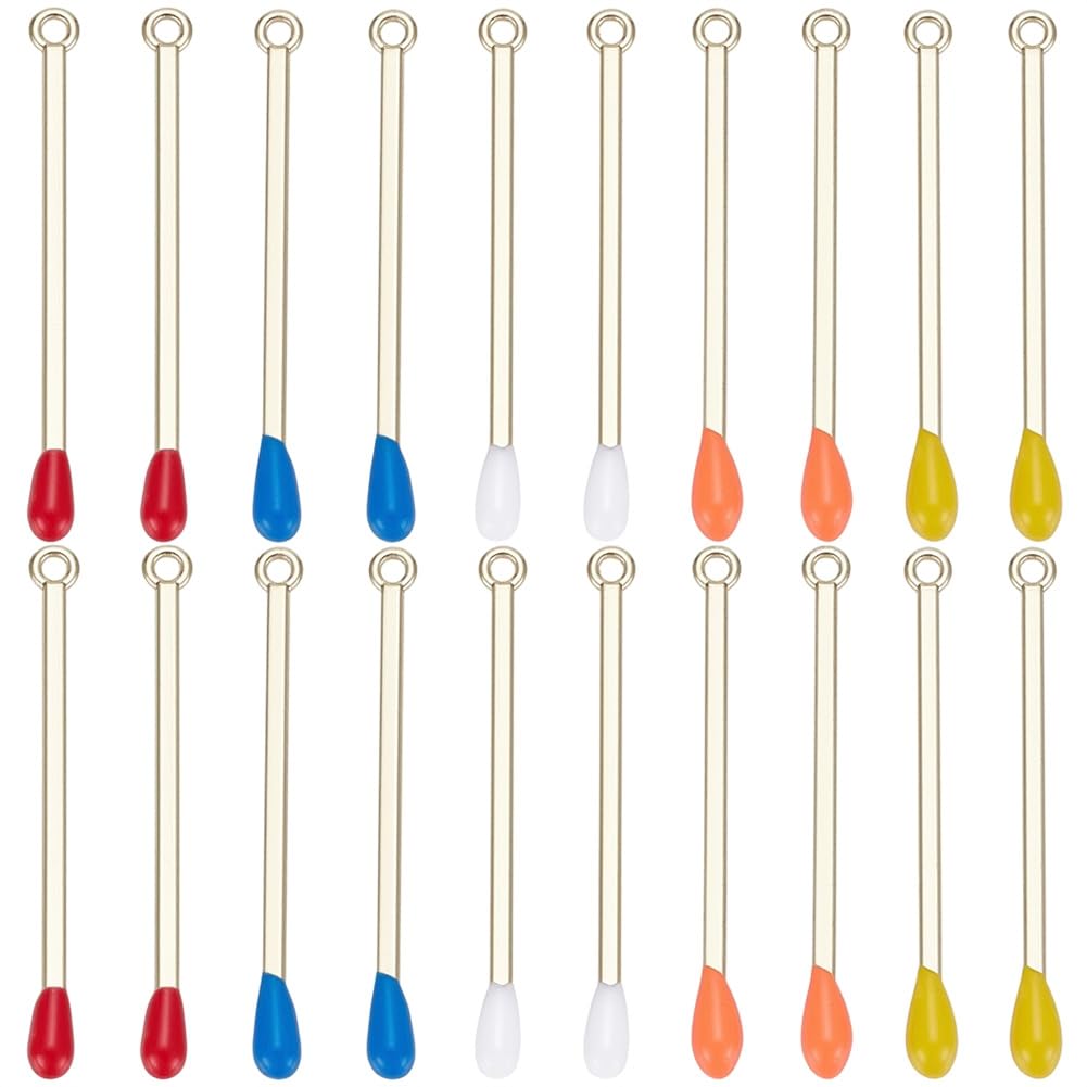 Breloques allumette émaillées pour personnaliser vos bracelets et boucles d'oreilles