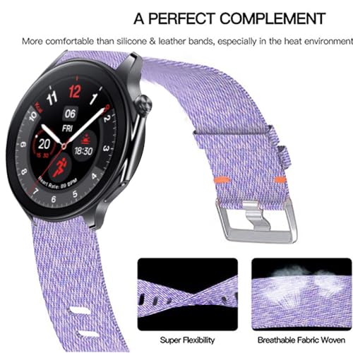 Correa de nylon trenzado 22mm para smartwatch Lamshaw GTX12 miniatura 3