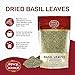 Dried Basil Leaves 7oz (200g) - Natural, Non-GMO, Vegan, Ayurveda Herb - by Spicy World