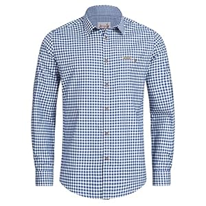 Chemise Traditionnelle Bavaroise à Carreaux pour Homme Stockerpoint