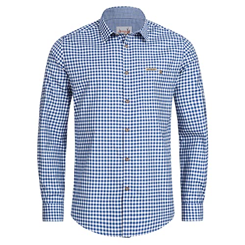 Preisvergleich Produktbild Stockerpoint Trachtenhemd OC-Martl / kariert / Comfort Fit XL Blau