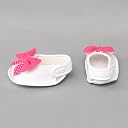 DEVISHI Pink Bow Sandel White- (Pink, 3-6 Months) Soft & Comfortable Booties gallery image