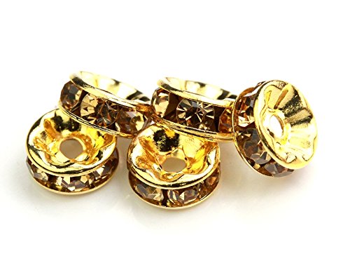 Amazon | 【天然石の島田商事】 パーツ ロンデル ゴールド