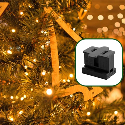 Image of 25 Pack SPT-2 Vampire Female Plug Slip Zip Gilbert for Christmas Lights Sets (SPT-2 Black Female)