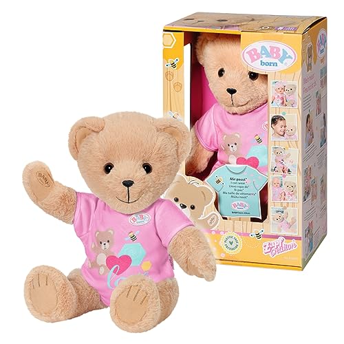 Baby Born Osito de Peluche con Body Rosa y libro de la amistad ideal para compartir con amigos