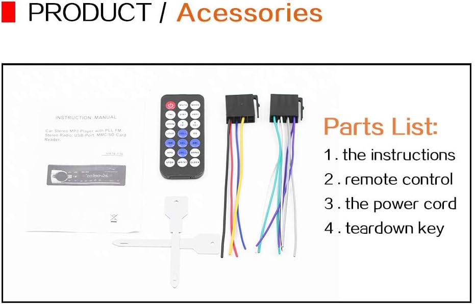 SWM-530 Car Stereo Player accessories
