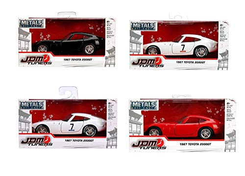 New DIECAST Toys CAR JADA 1:32 W/B - Metals - JDM Tuners - 1967 Toyota 2000GT Set of 4 30374-WA1