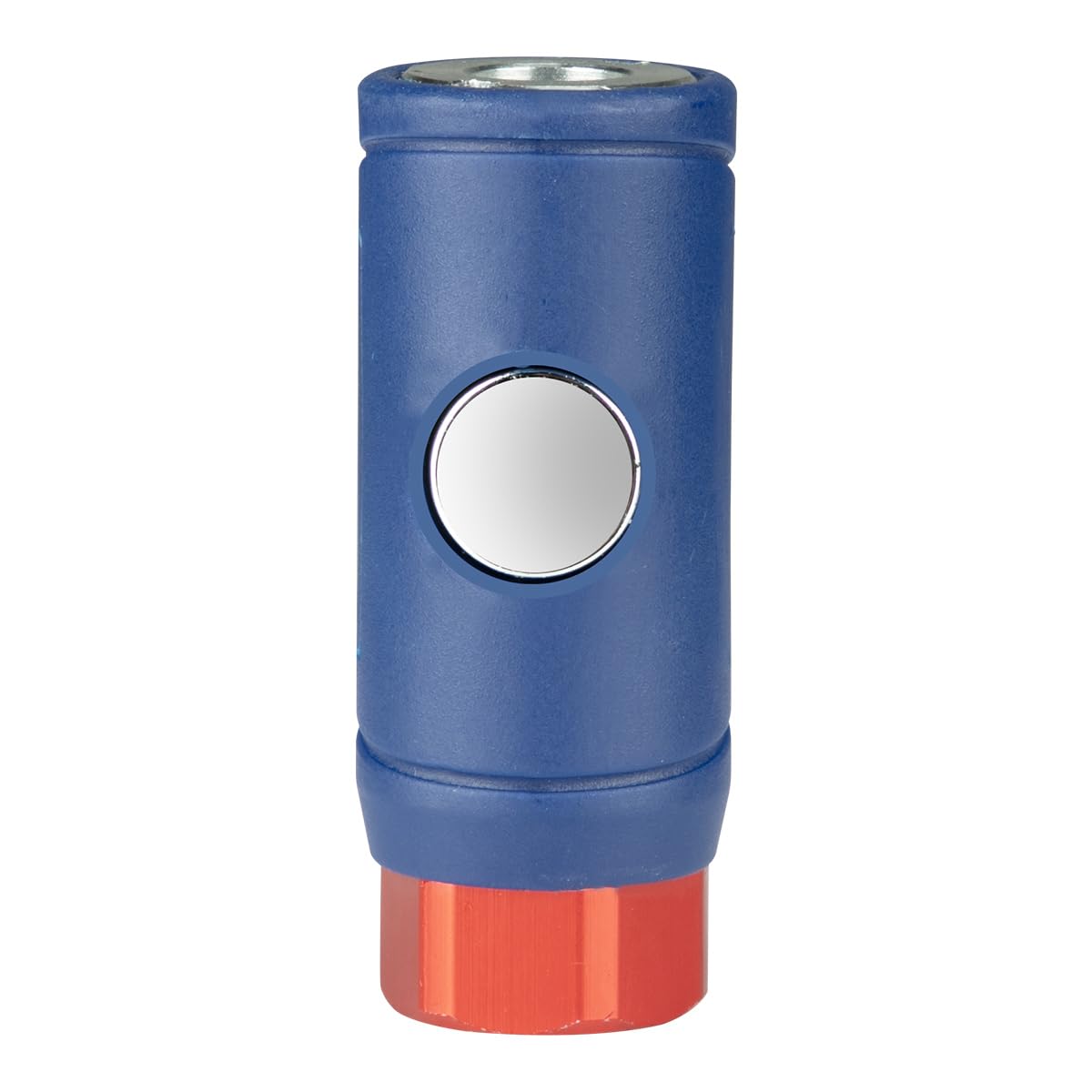 SANFU 1/4" FNPT M Style Safety Button Coupler Leak-Free Structure, Blue + Red, 1-Piece