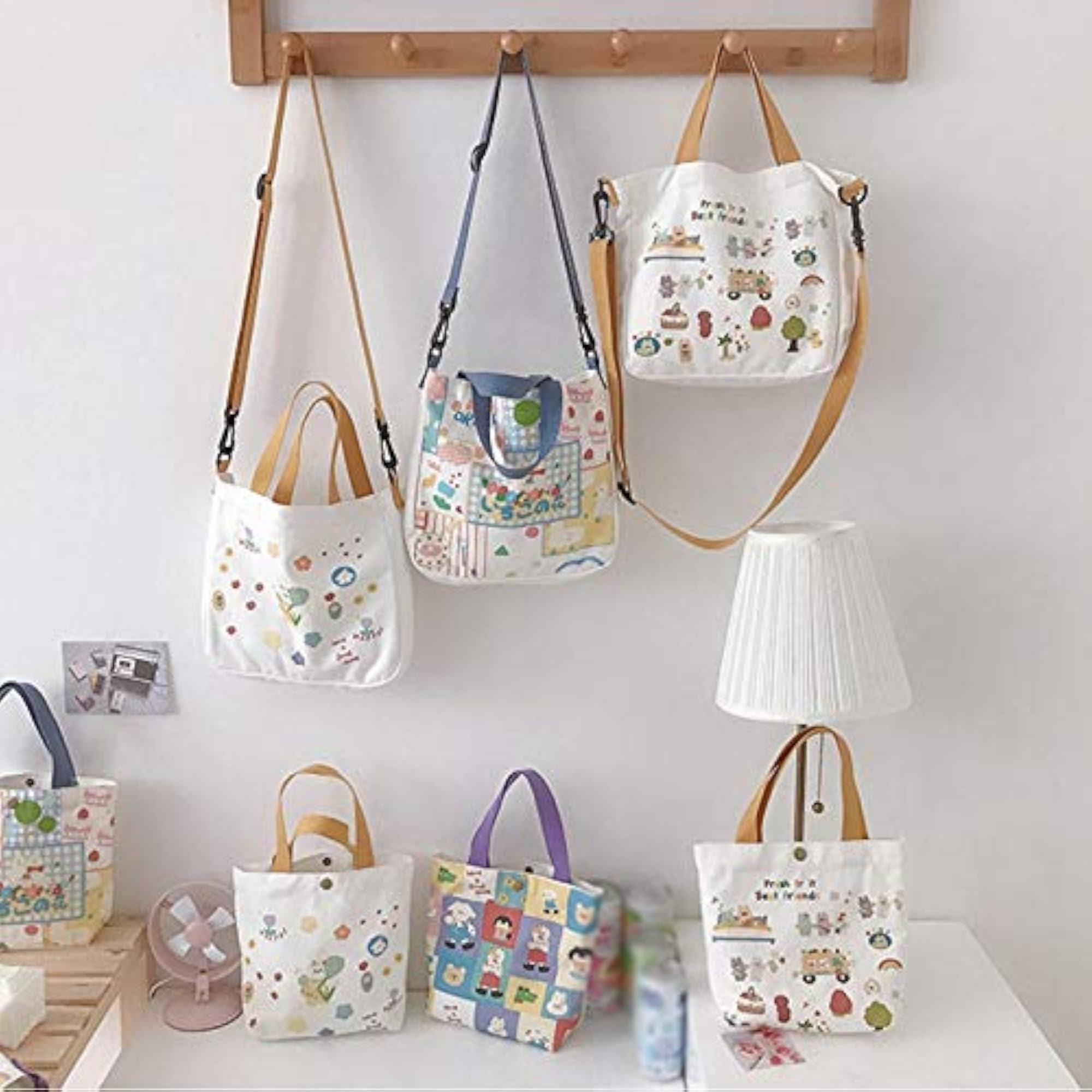 Cartoon Tote Bag, Adjustable Cute Design