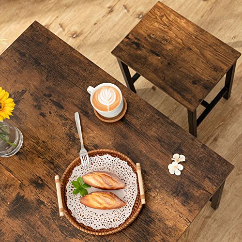 Hoobro Dining Table Set, Bar Table And Chairs Set, Kitchen Table And Bar Stools, 3-Piece Breakfast Table Set For Kitchen, Living Room, Party, Rustic Brown And Black Bf75Cz01G1 #TOP5