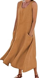 Camiseta sexy de color liso para mujer, cuello redondo, informal, vestido largo, vestido diario, vestido de tanque, rojo