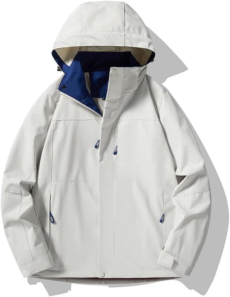 Mens Climbing Waterproof Outdoor Hiking Sports Breathable Hooded Trenchcoats Jacket