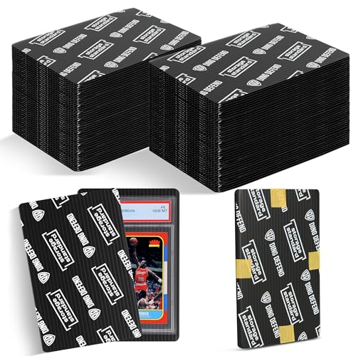 Ding Defend 4x6 Black Trading Card Shipping Protector 110 Pack - Sports Card Protectors Hard Plastic w/Rounded Corners Hobby Shipping Shield for Graded Cards Slabs Top Loaders