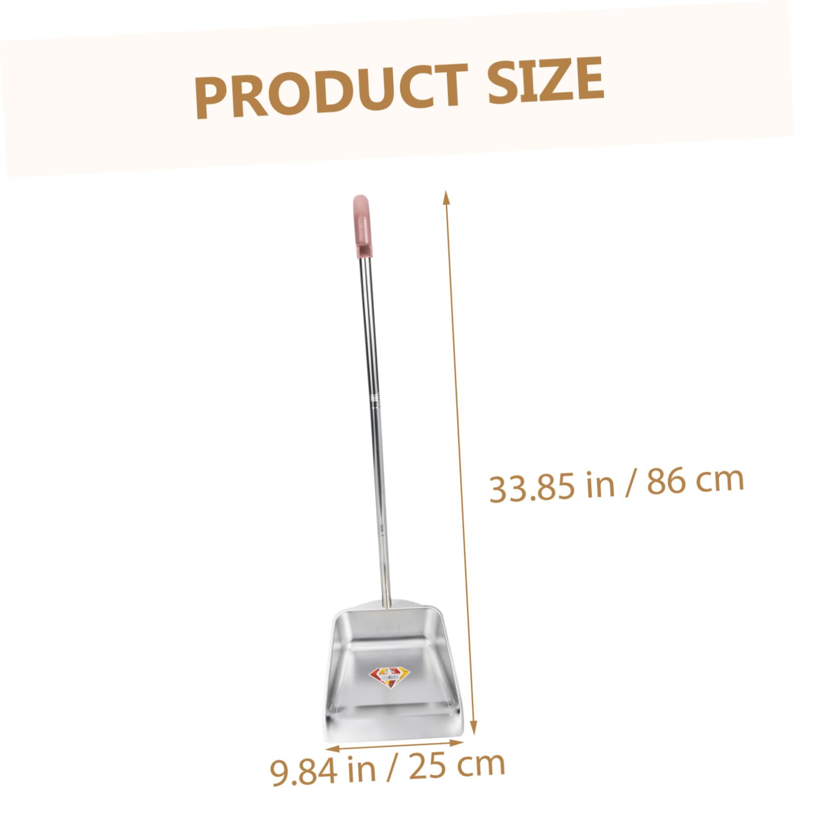 ABOOFAN Recogedores Con Mango Largo Recogedor Vertical De Metal Recogedores De Pie Resistentes Pala De Basura De Cocina De Acero Inoxidable Para Vestíbulo Garaje Patio De Casa