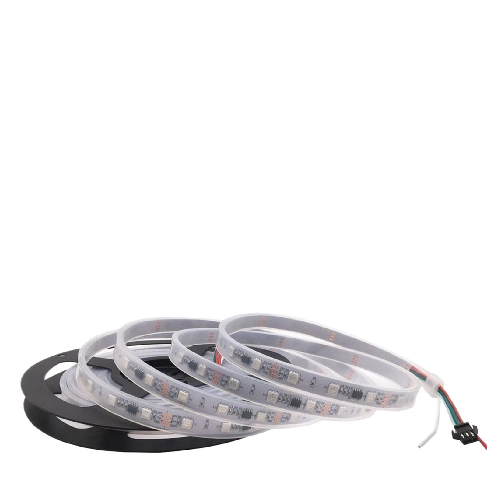 WS2811 taśma świetlna Led RGB 5050 SMD, adresowalna, 30 60, 144 LED, zewnętrzna, 1 sterownik IC, 3 diody LED, taśma oświetleniowa, 1 sztuka, WS2811(Black PCB, 1m 60 IP67)