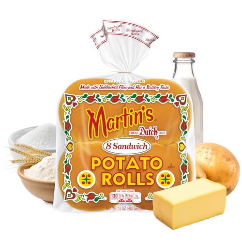Martins Sandwich Potato Rolls - 3.5” Non GMO Hamburger Buns ...