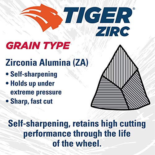Image of Weiler 58012 3-Inch Cutting Wheel, Tiger Zirc Metal Fast Cut & Long Life, High Performance Cutting, 0.035 inch Z60T Type 1 1 /4 inch Arbor (Pack of 100)