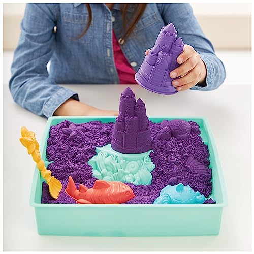 Kinetic Sand Sandbox Set with 1lb Purple, Moldable Sensory Toys, Ages 3+ - image 4