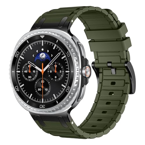 Image of Compatible with Samsung Galaxy Watch 8 Classic 46mm Strap /Galaxy Watch 8 44mm 40mm Rugged Bands Silicone for Galaxy Watch 8 /8 Classic Rubber Sport Straps (NO WATCH)